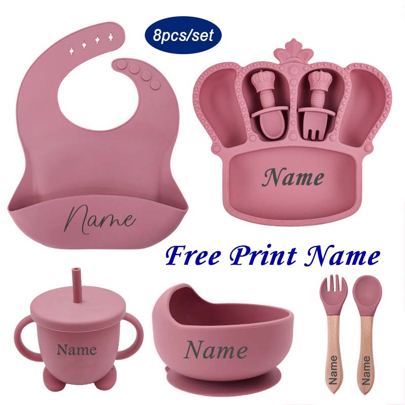 Baby Clothing Gift Set - Именная тарелка для кормления ребенка, посуда,