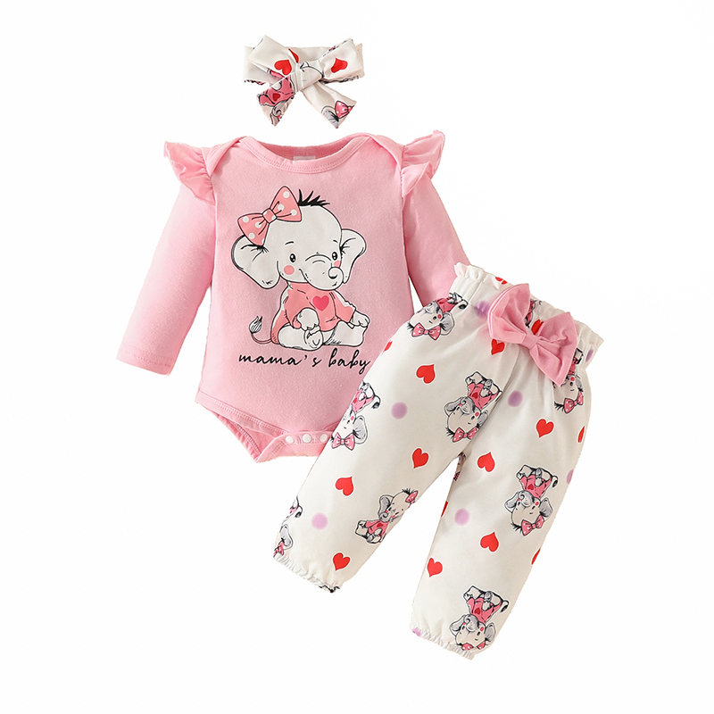 Baby Clothing Elephant - Комплект для маленьких девочек, одежда для