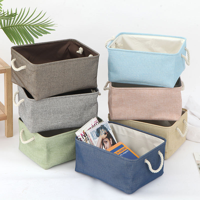 Baby Clothing Basket - Универсальная двухслойная льняная корзина для белья,