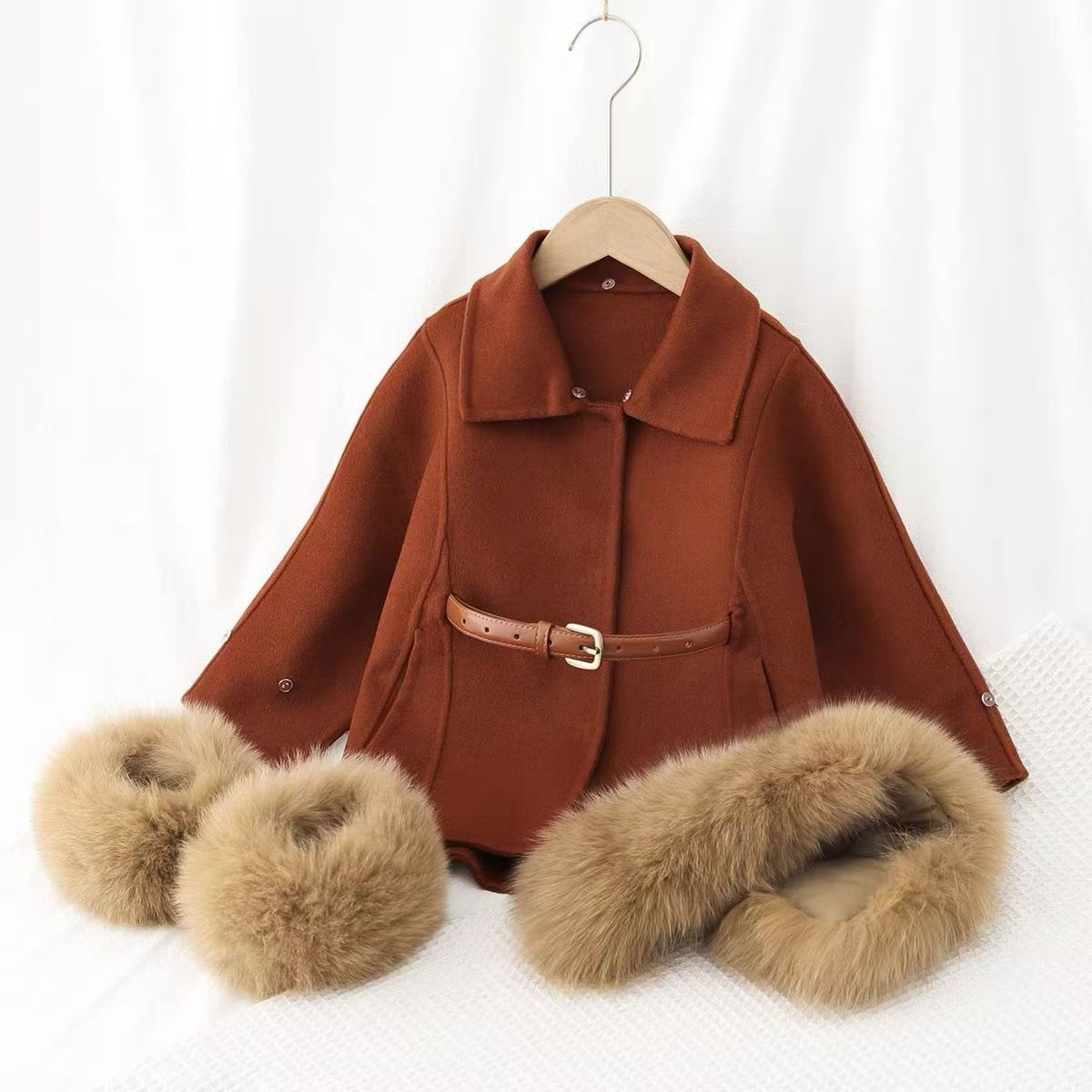 Двустороннее шерстяное пальто  – обзор и цена Baby Clothing High End